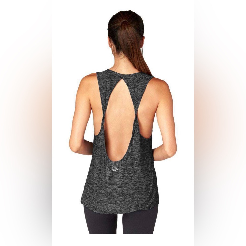 Beyond Yoga Twisted Racerback Tank Top. Dark gray almost black. Size medium.